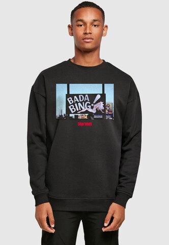 Merchcode Sweatshirt 'The Sopranos - Bada Bing Club' in Zwart: voorkant