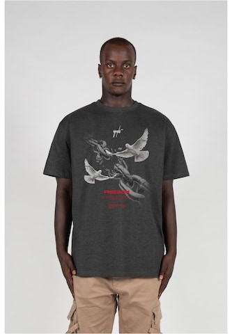 MJ Gonzales T-Shirt 'Freedom' in Grau: predná strana