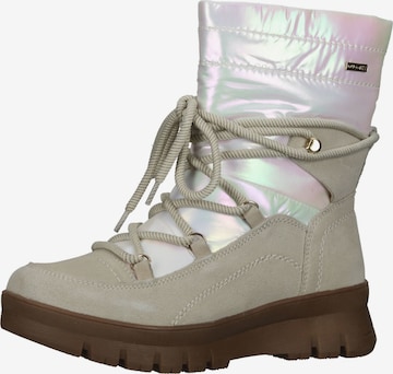 TAMARIS Lace-Up Ankle Boots in Beige: front