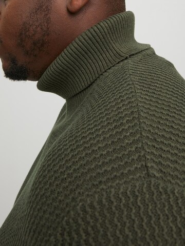 Jack & Jones Plus Sweater 'CARLOS' in Green