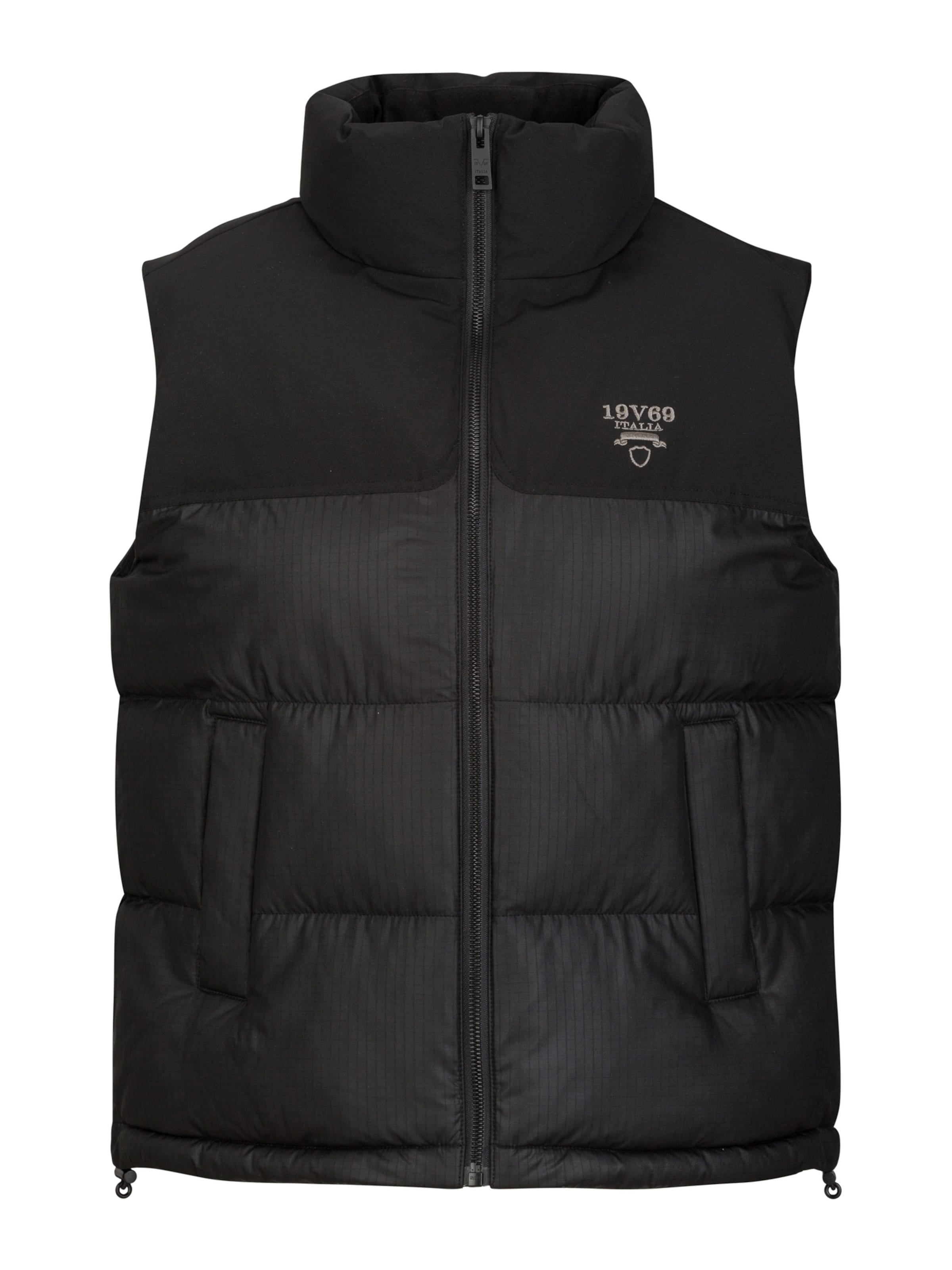 19V69 ITALIA Vest 'Concella' in Black: front