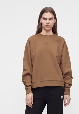 HUGO Sweatshirt 'Deroxina_12' in Braun: Vorderseite