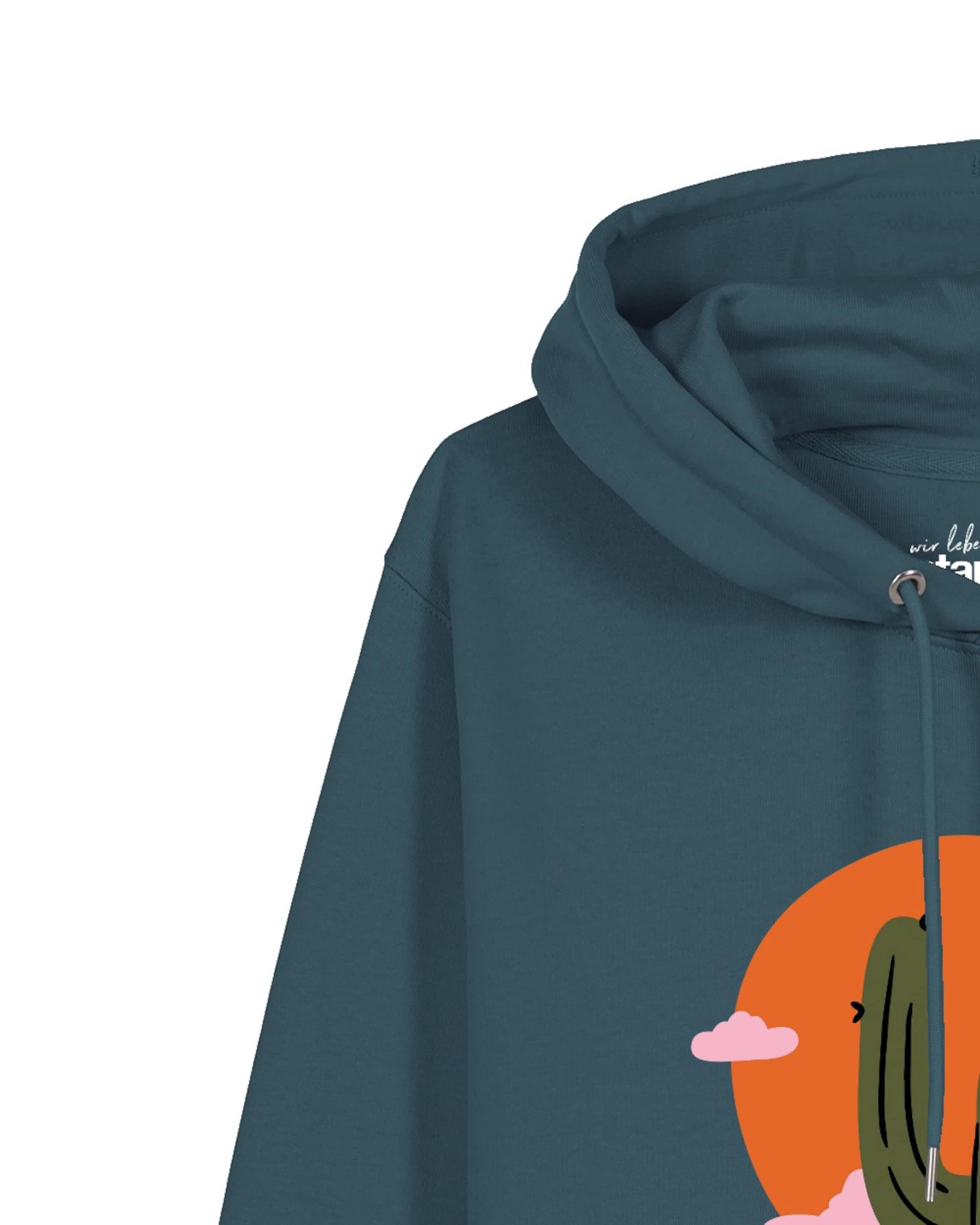 Watapparel Sweatshirt 'Kaktus im Sonnenuntergang' in Blue