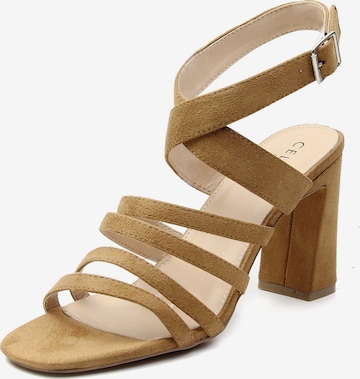 Celena Strap Sandals 'Cecily' in Brown: front
