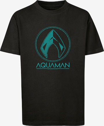 F4NT4STIC Shirt 'DC Comics Aquaman' in Zwart: voorkant