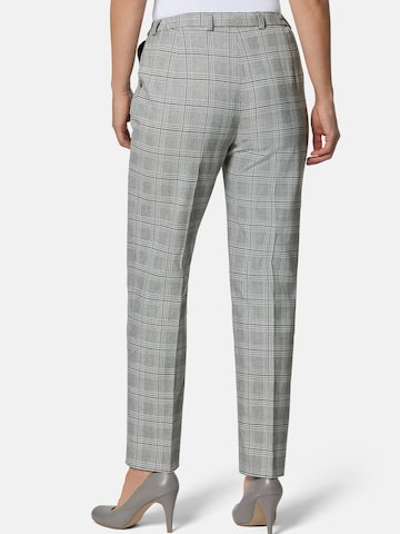 Goldner Regular Trousers with creases 'Anna' in Grey