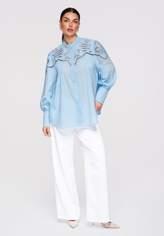 Ombre Blouse in Blauw