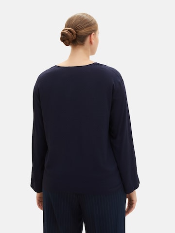 Tom Tailor Women + Bluse in Blau