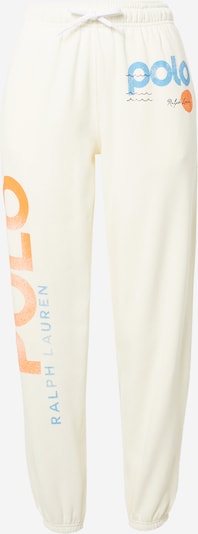 Polo Ralph Lauren Pantalon en crème / bleu clair / orange / noir, Vue avec produit