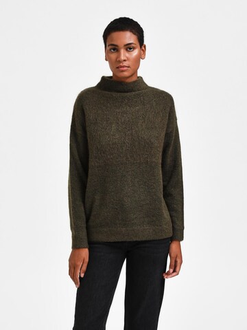 Pull-over 'Mola' SELECTED FEMME en vert : devant