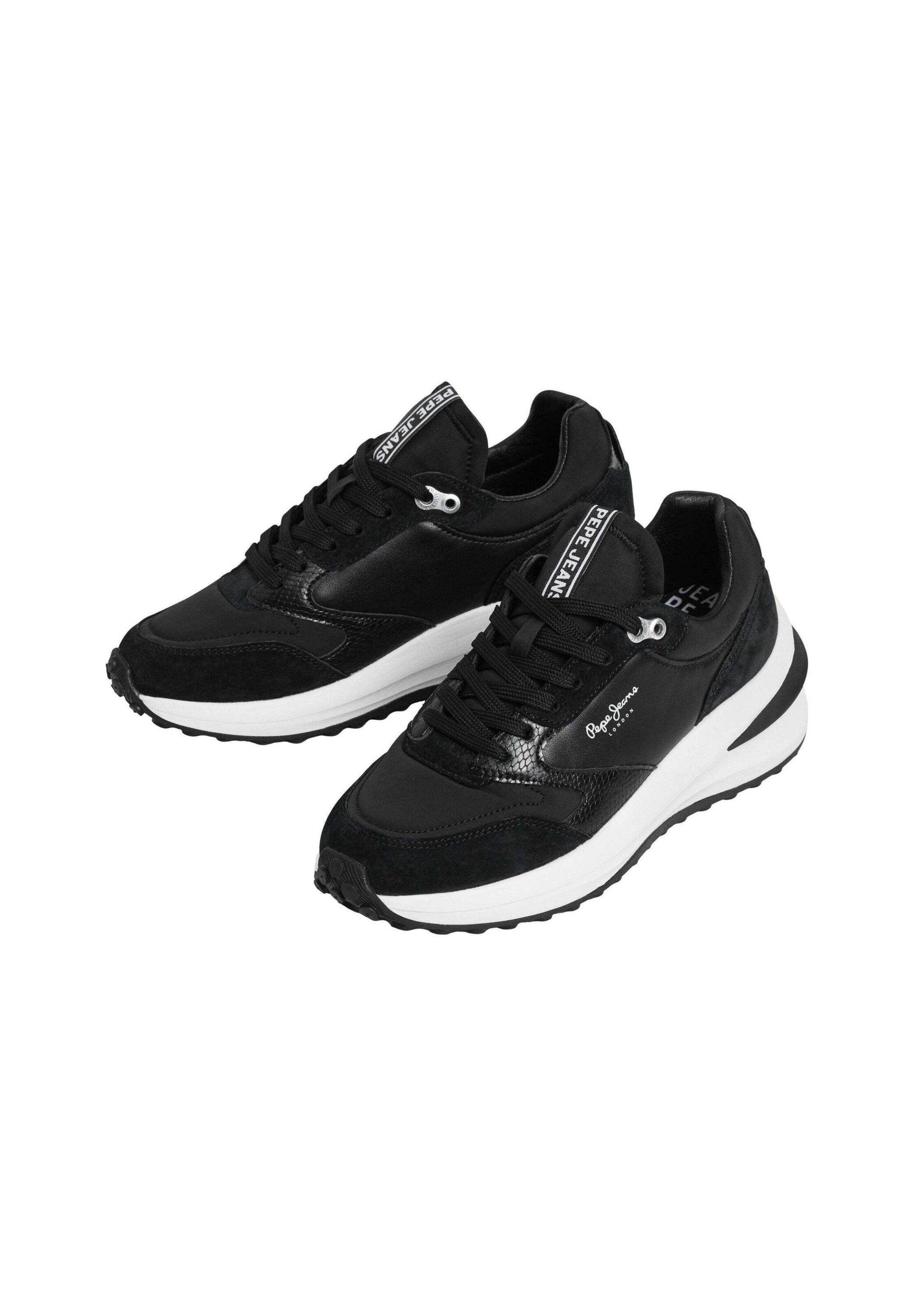 Pepe Jeans - Zapatillas deportivas bajas 'Winslow Snake' en negro