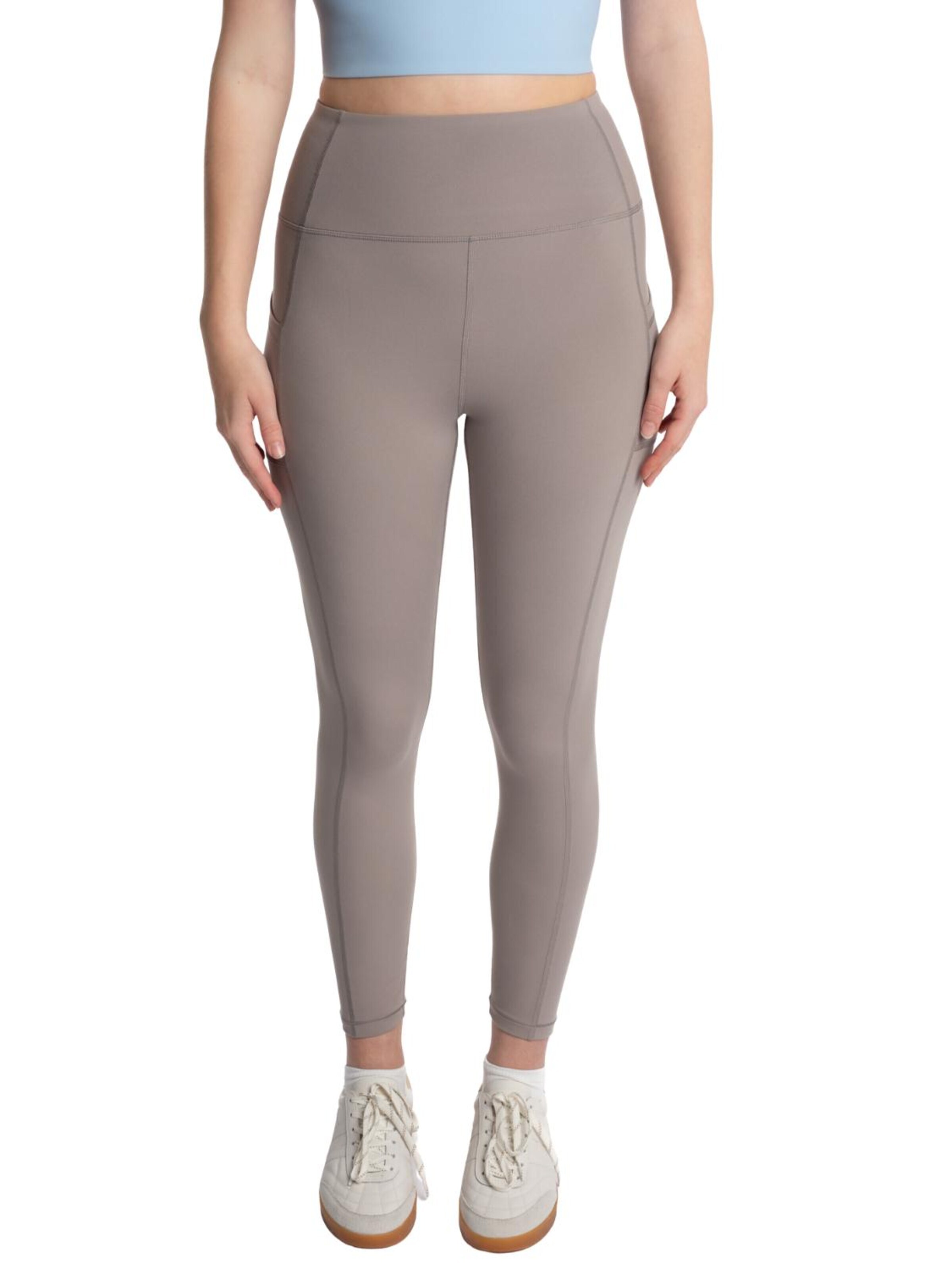 mymotus Skinny Sportbroek in Beige: voorkant