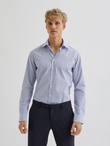 Bertoni Slim fit Button Up Shirt 'Dennis' in Blue: front