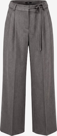 zero Regular Bundfaltenhose in Grau: Vorderseite