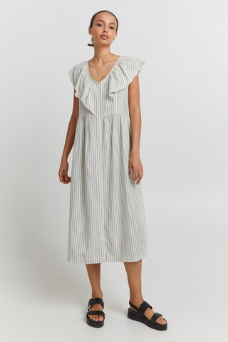 ICHI Summer Dress in Beige: front