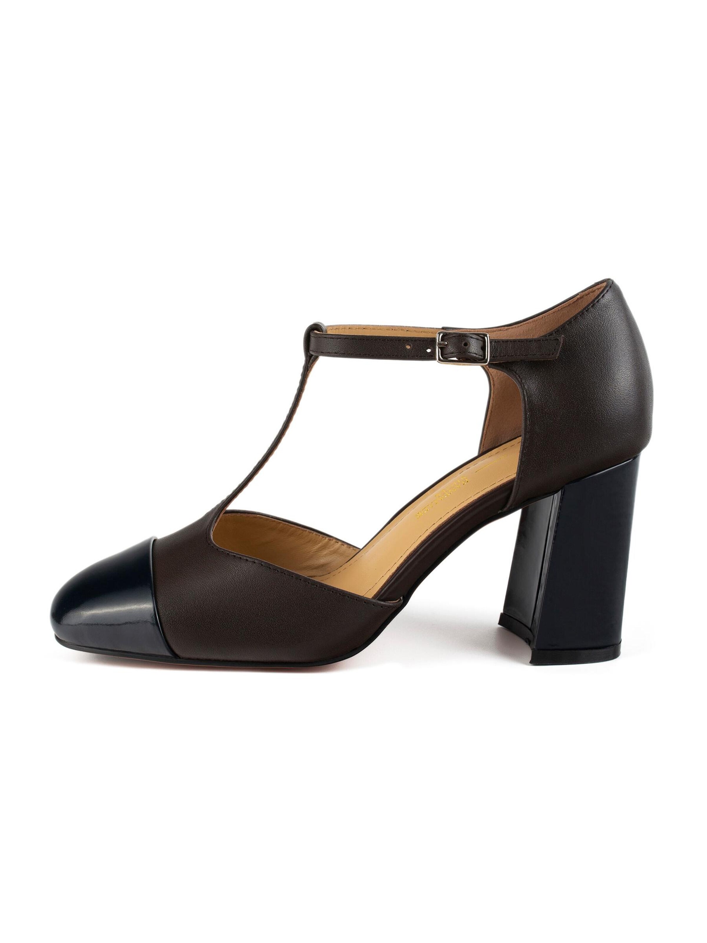 L37 HANDMADE SHOES - Zapatos con plataforma 'GALACTIC NIGHT' en marrón: frente