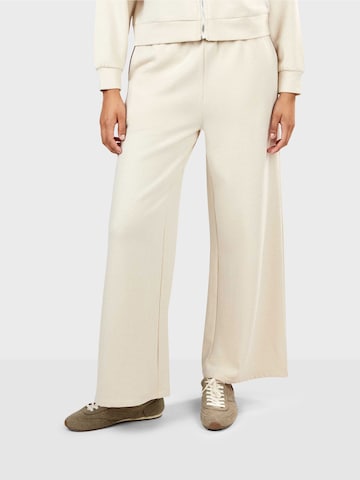 Gisela Wide Leg Bukser i hvid: forside