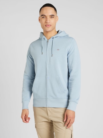 GANT Sweat jacket in Blue: front