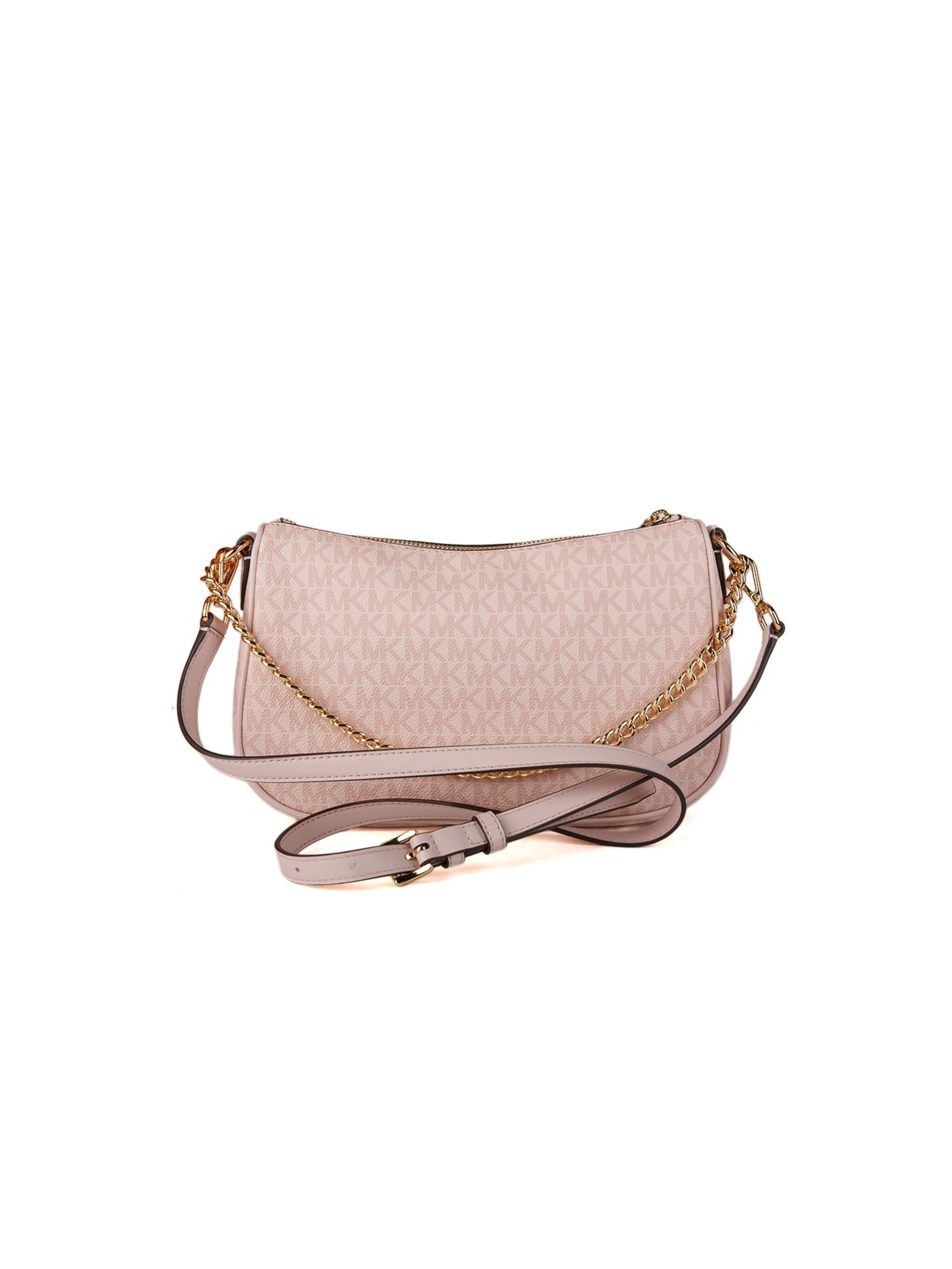 Michael Kors - Bolso de hombro 'Carmela Medium Signature Logo Convertible Crossbody Bag' en rosa