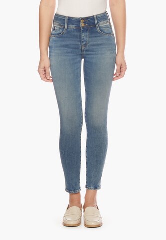 Le Temps Des Cerises Skinny Jeans in Blauw: voorkant