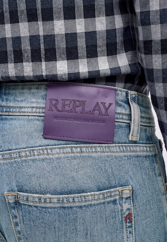 REPLAYSlimfit Traperice 'GROVER' - plava boja