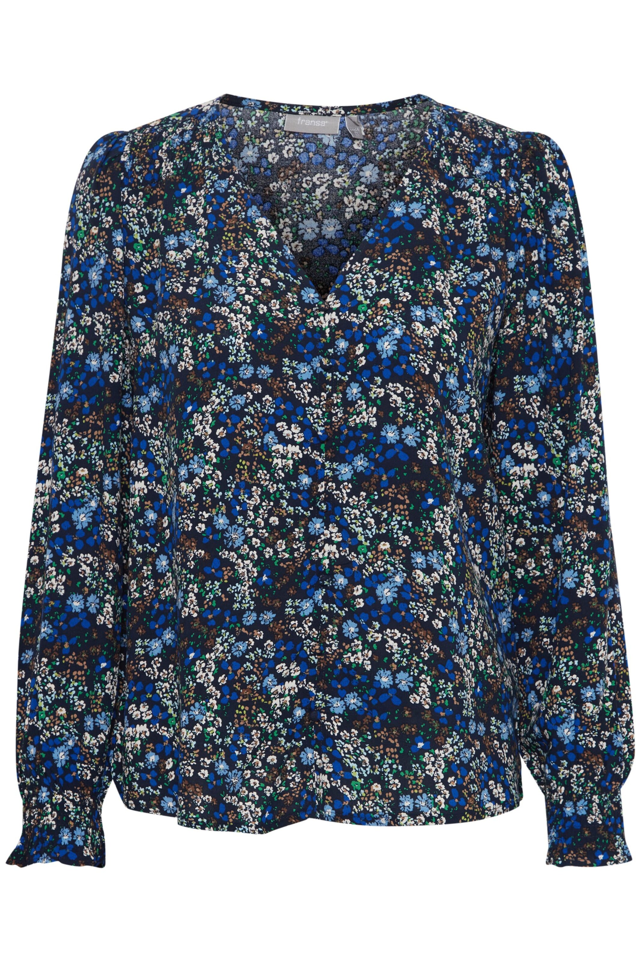 Chemisier Fransa en bleu : devant