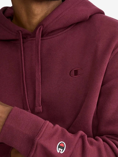 Felpa Champion Authentic Athletic Apparel di colore rosso scuro, Visualizzazione prodotti