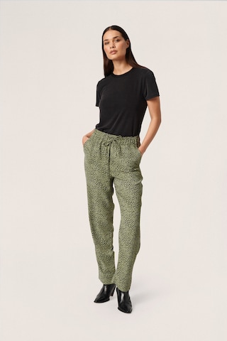 SOAKED IN LUXURY - Loosefit Pantalón 'Shirley' en verde