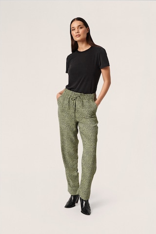 SOAKED IN LUXURY Loose fit Pants 'Shirley' in Green