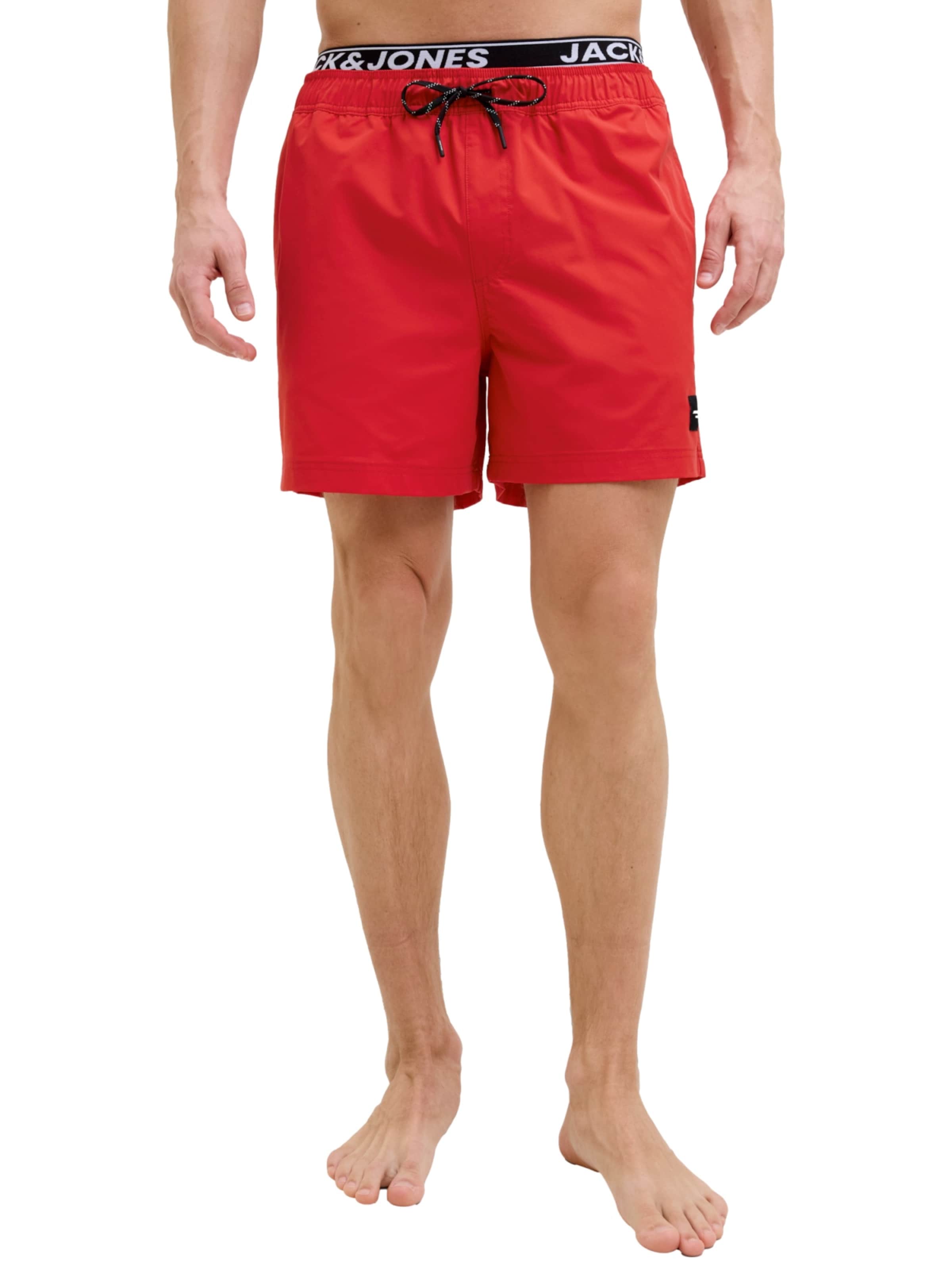 Pantaloncini da bagno 'JPSTMaui' di JACK & JONES in rosso: frontale