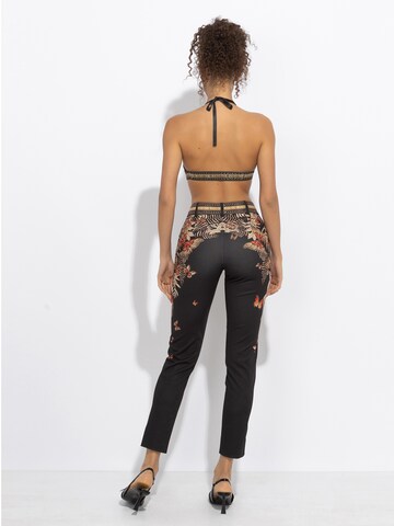 JIORO Regular Pants 'MIDNIGHT BUTTERFLIES' in Black