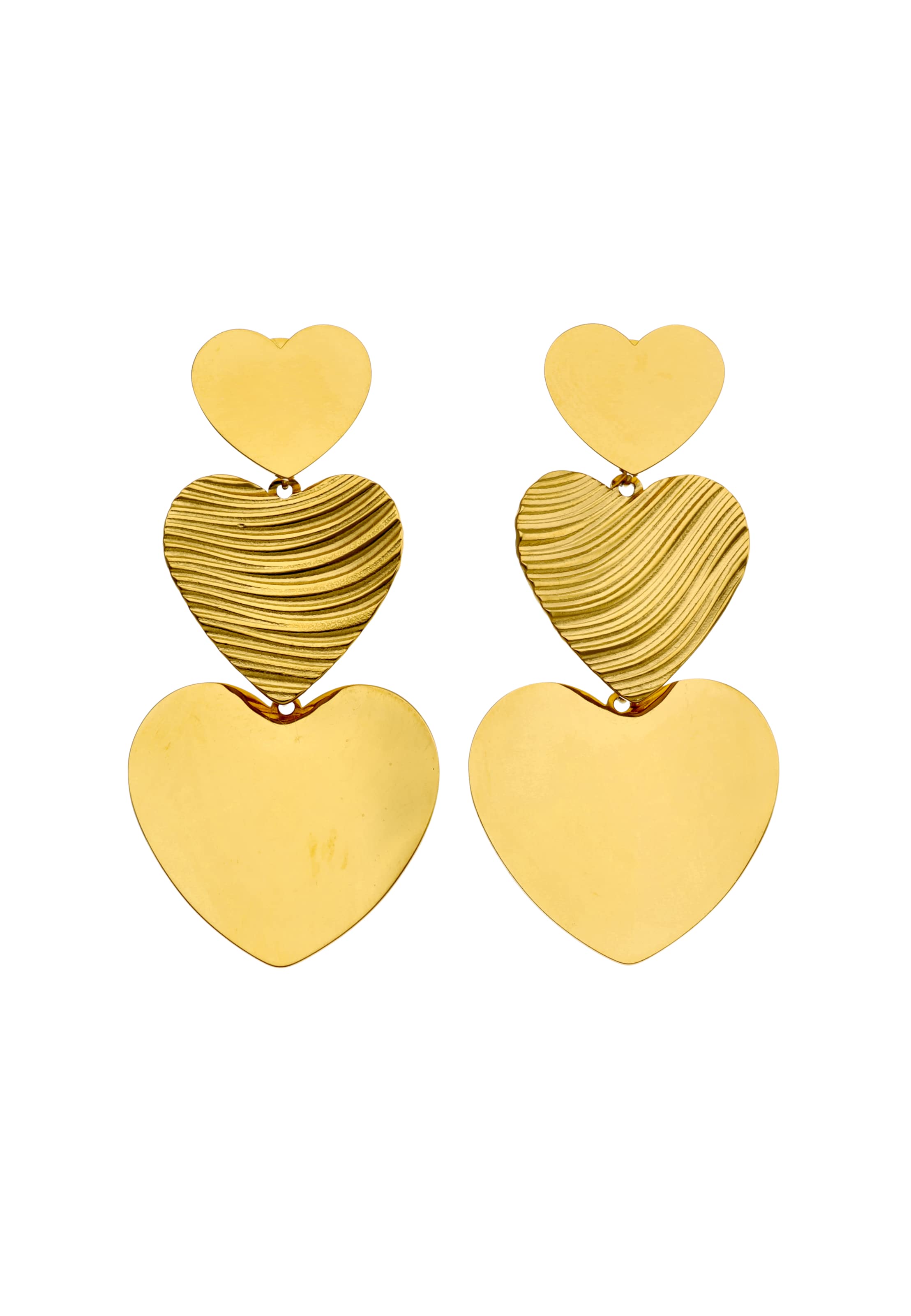 IZIA - Pendientes en oro: frente