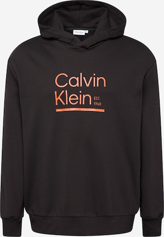 Calvin Klein Big & Tall Sweatshirt in Zwart: voorkant