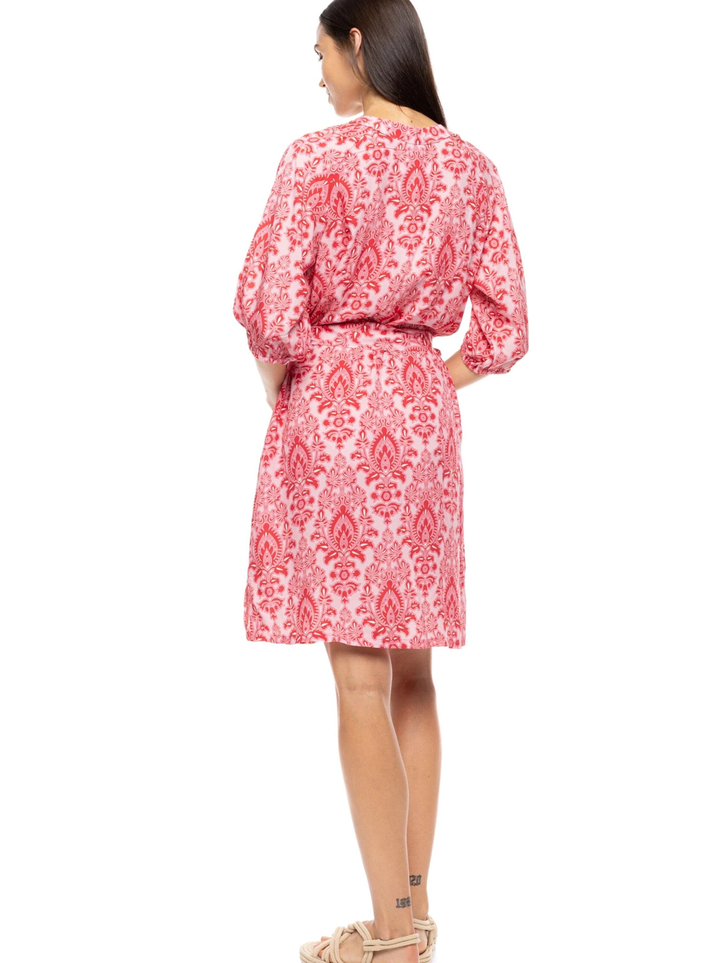 Pink Label - Vestido de verano 'BEACHWEAR RED PAISLEY' en rosa