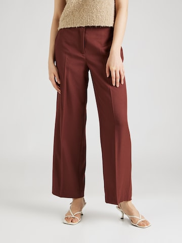 modström Loose fit Pleated Pants 'Homer' in Brown: front