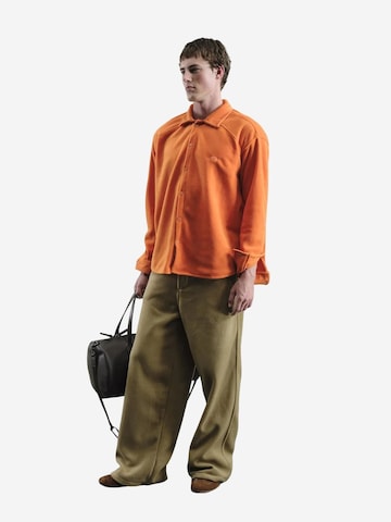 Fit confort Chemise Giesto en orange : devant