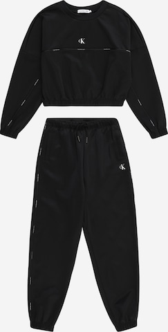 Calvin Klein Jeans Joggingová souprava – černá: přední strana
