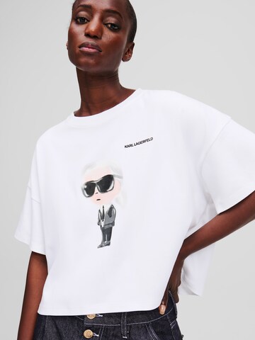 Karl Lagerfeld Μπλουζάκι 'Ikon' σε λευκό