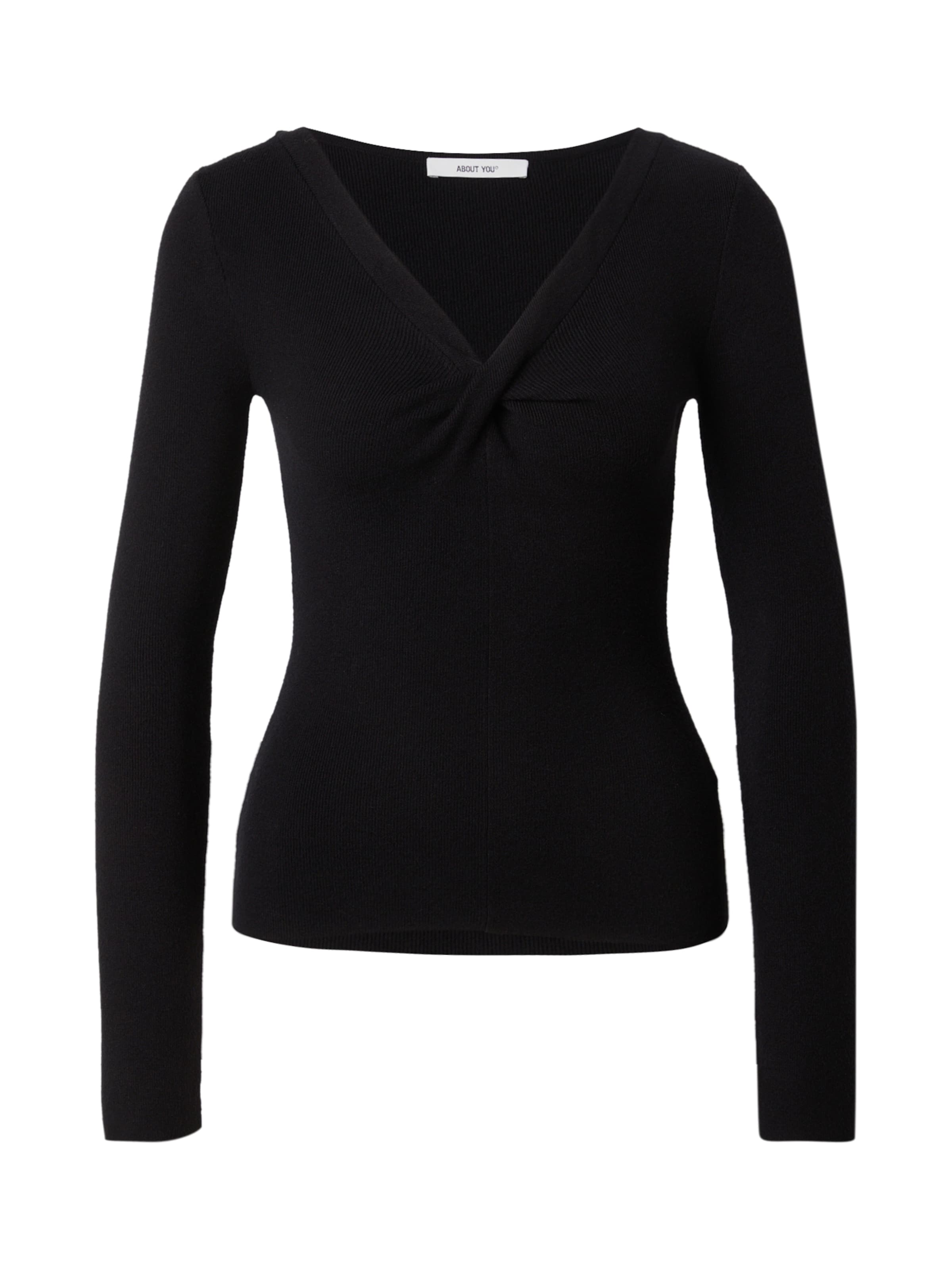 ABOUT YOU Πουλόβερ 'Lucky' σε μαύρο: μπροστά