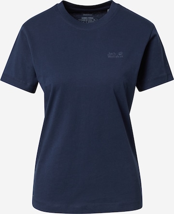 JACK WOLFSKIN Performance Shirt in Blue: front