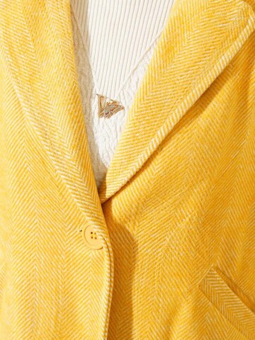 Bigdart - Sobretudo meia-estação em amarelo