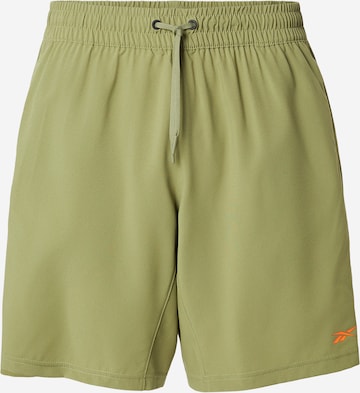 Regular Pantalon de sport 'WOR' Reebok en vert : devant