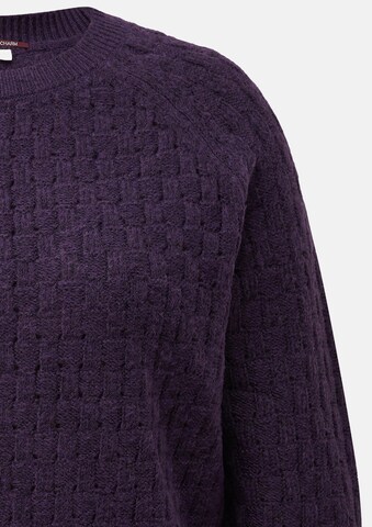 Pull-over QS en violet : devant