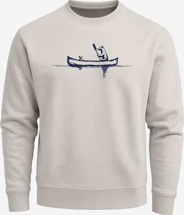 Neverless Sweatshirt 'Bär Kanu' in Beige: front