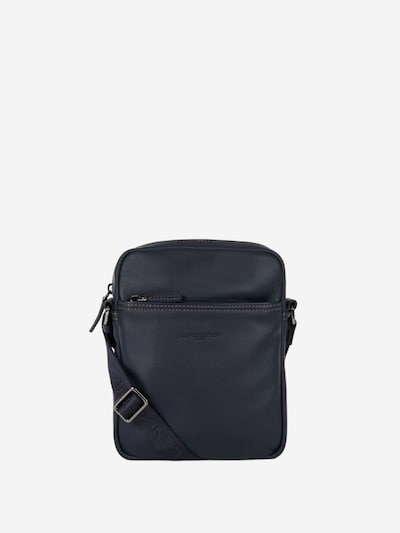 LANCASTER Paris Skuldertaske 'Lancaster Sacoche cuir de vachette SOFT VINTAGE Bleu/Camel' i One Size i blå, Produktvisning