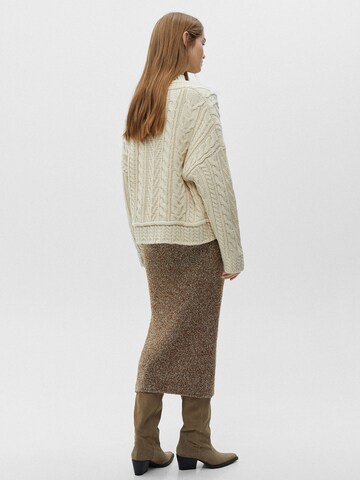 Pull&Bear Knit Cardigan in Beige