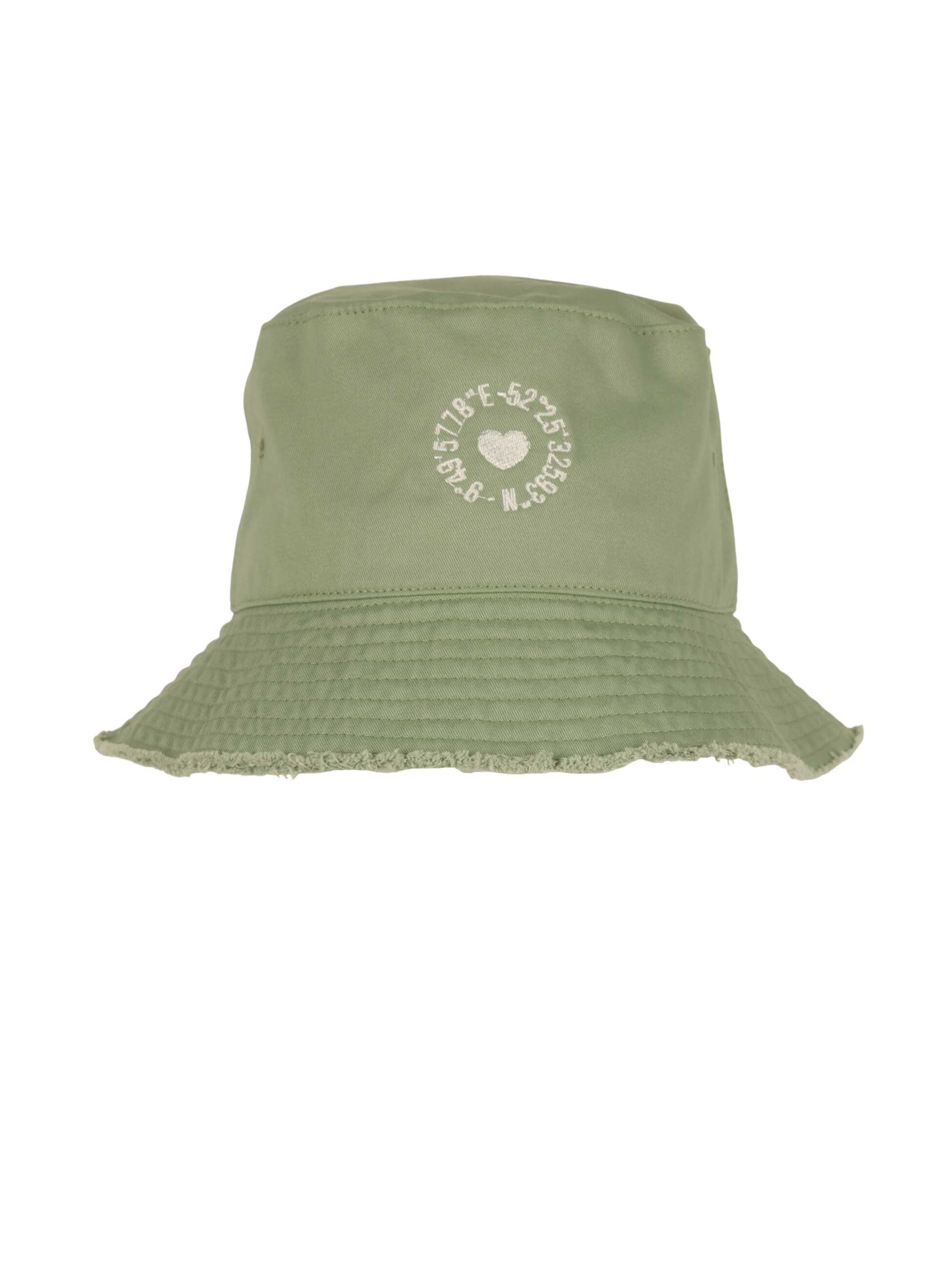 SAMAYA Hut `Grave` mit Stickerei in Grün: Vorderseite