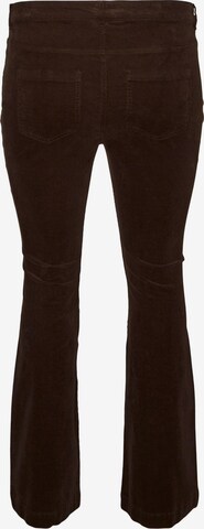 Vero Moda Curve Flared Broek 'PEACHY' in Bruin