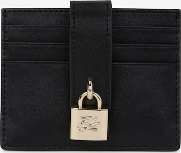 Karl Lagerfeld Kotelo ' K/Autograph Kartenetui mit Vorhängeschloss ' värissä musta: etupuoli
