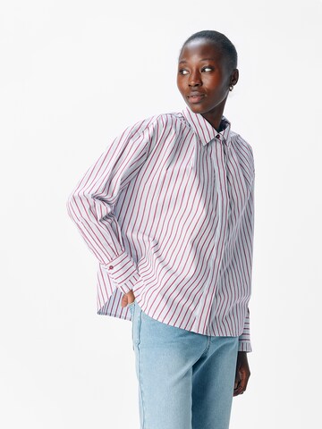 Camicia da donna 'OBJZula' di OBJECT in lilla: frontale